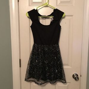 Charlotte Russe | Black/Silver Sparkly Dress